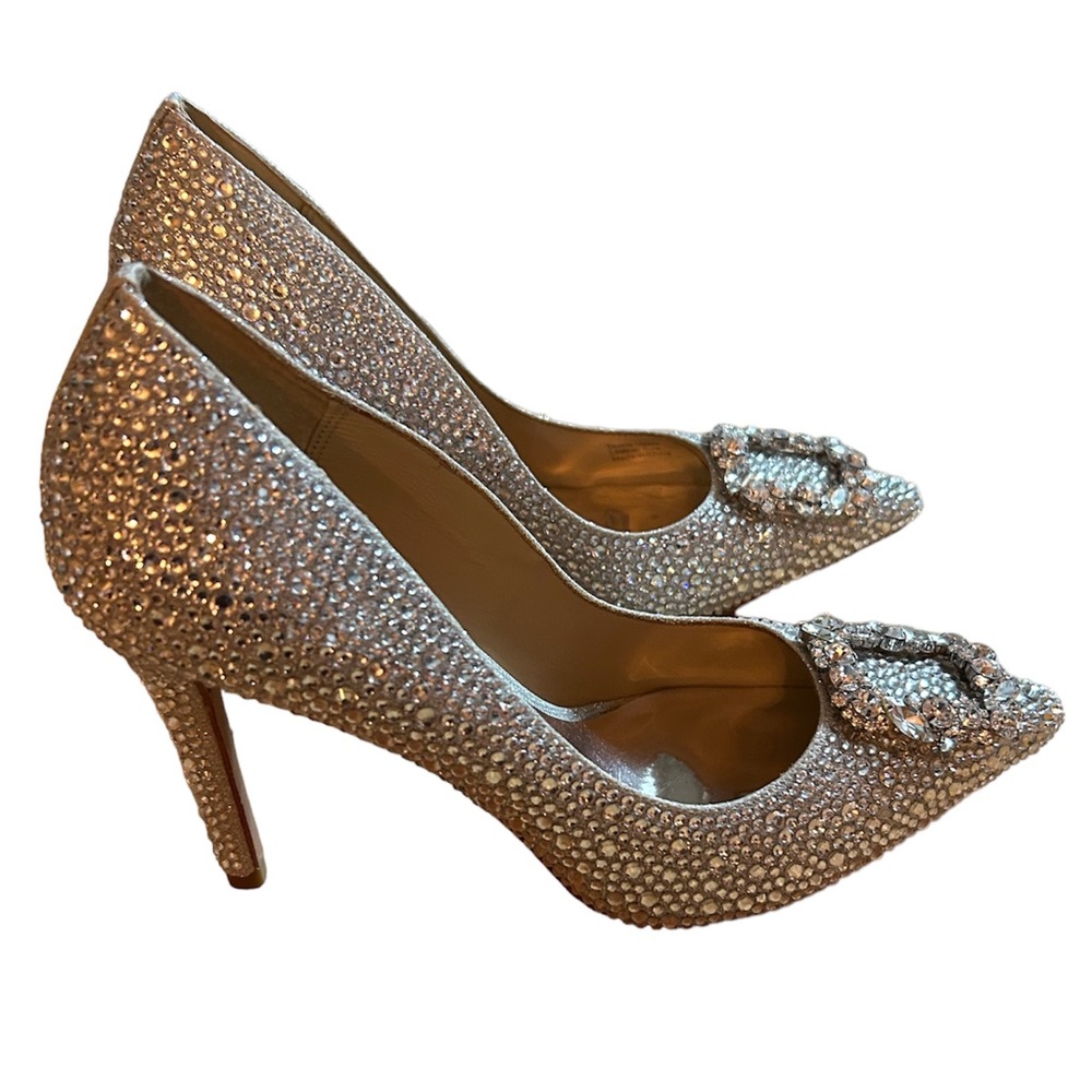 Badgley Mischka Women's Cher II Pump size:6.5 Silver NWOB